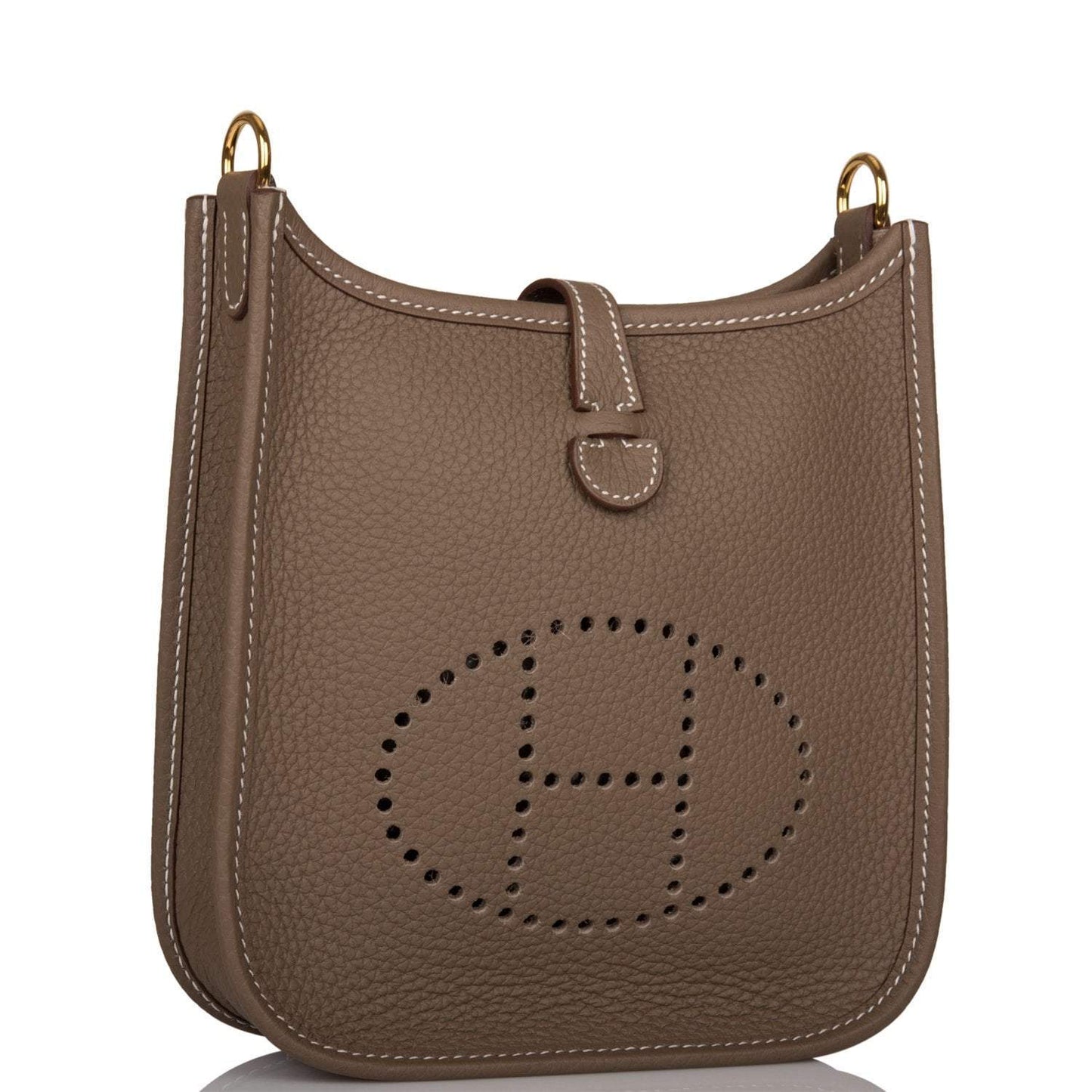 Hermes Evelyne TPM Etoupe Clemence Bag Palladium Hardware