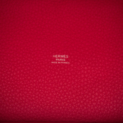 Hermes Rose Mexico Clemence Picotin Lock 18cm Palladium Hardware