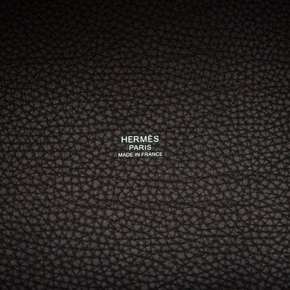 Hermes Black Clemence Picotin Lock 22cm Palladium Hardware