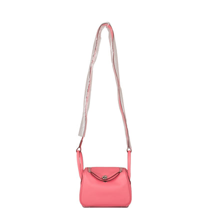 Hermes Mini Lindy Rose D'Ete Swift