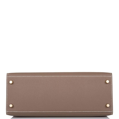 Hermes Etoupe Epsom Sellier Kelly 28cm Gold Hardware