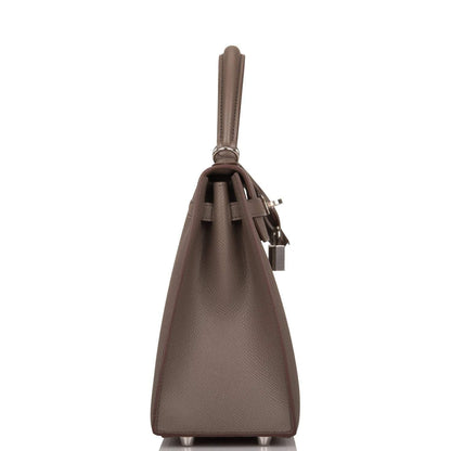 Hermes Etain Epsom Sellier Kelly 25cm Palladium Hardware