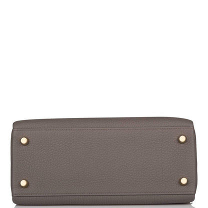 Hermes Etain Togo Retourne Kelly 25cm Gold Hardware