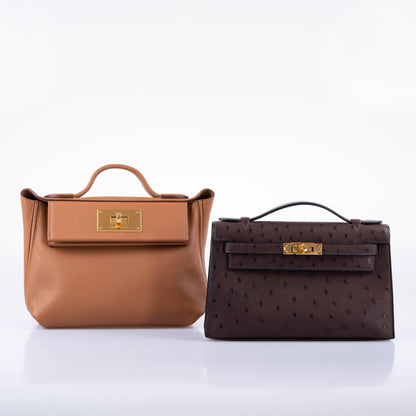 Hermes 24/24 21 Gold Evercolor Swift Leather Gold Hardware 2021 Z