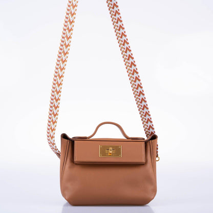 Hermes 24/24 21 Gold Evercolor Swift Leather Gold Hardware 2021 Z