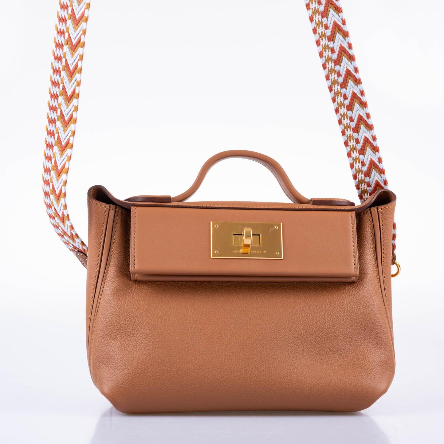 Hermes 24/24 21 Gold Evercolor Swift Leather Gold Hardware 2021 Z