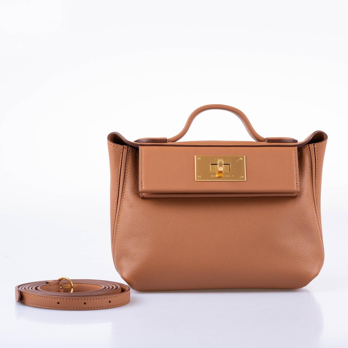 Hermes 24/24 21 Gold Evercolor Swift Leather Gold Hardware 2021 Z