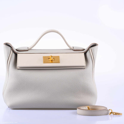 Hermes 24/24 29 Gris Perle Togo Beton Swift Gold Hardware
