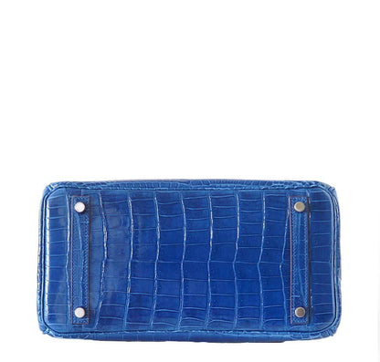 Hermes Birkin 30 Mykonos Crocodile Leather Palladium Hardware
