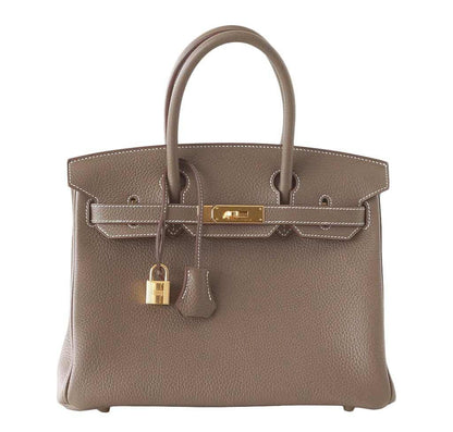 Hermes Birkin 30 Etoupe Togo Leather Gold Hardware