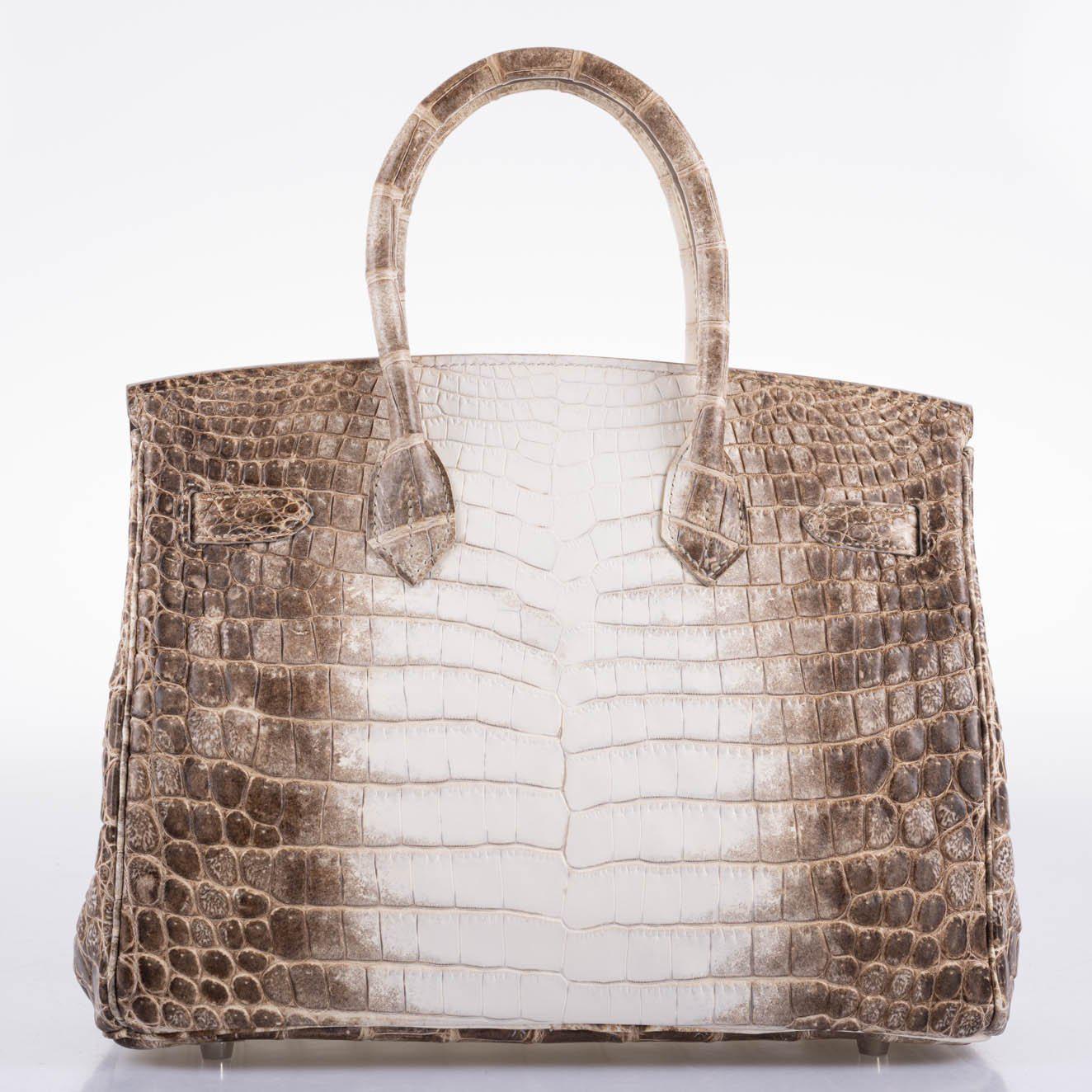Hermes Birkin 30 Matte Himalayan Niloticus Crocodile Palladium Hardware 2010 N Square