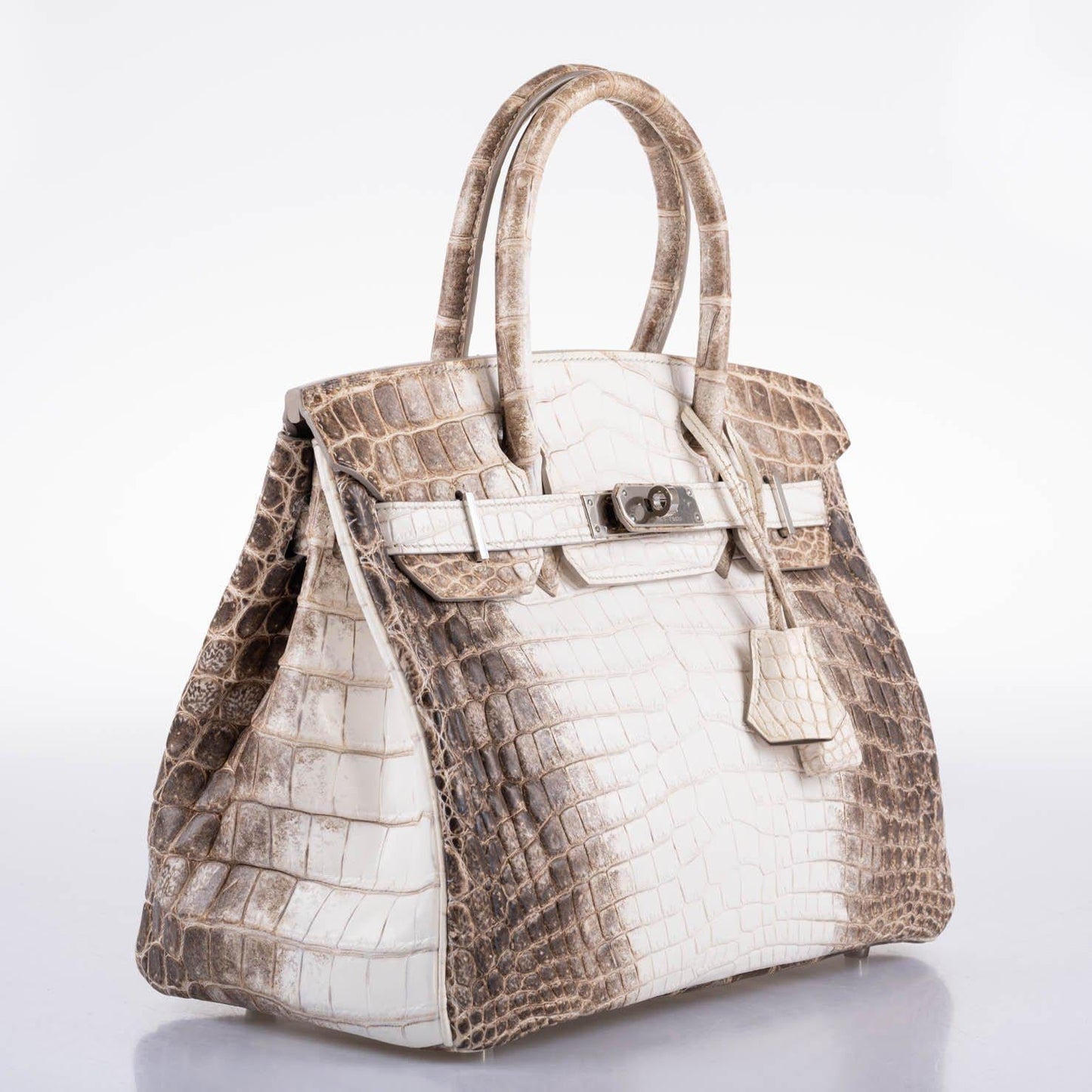 Hermes Birkin 30 Matte Himalayan Niloticus Crocodile Palladium Hardware 2010 N Square