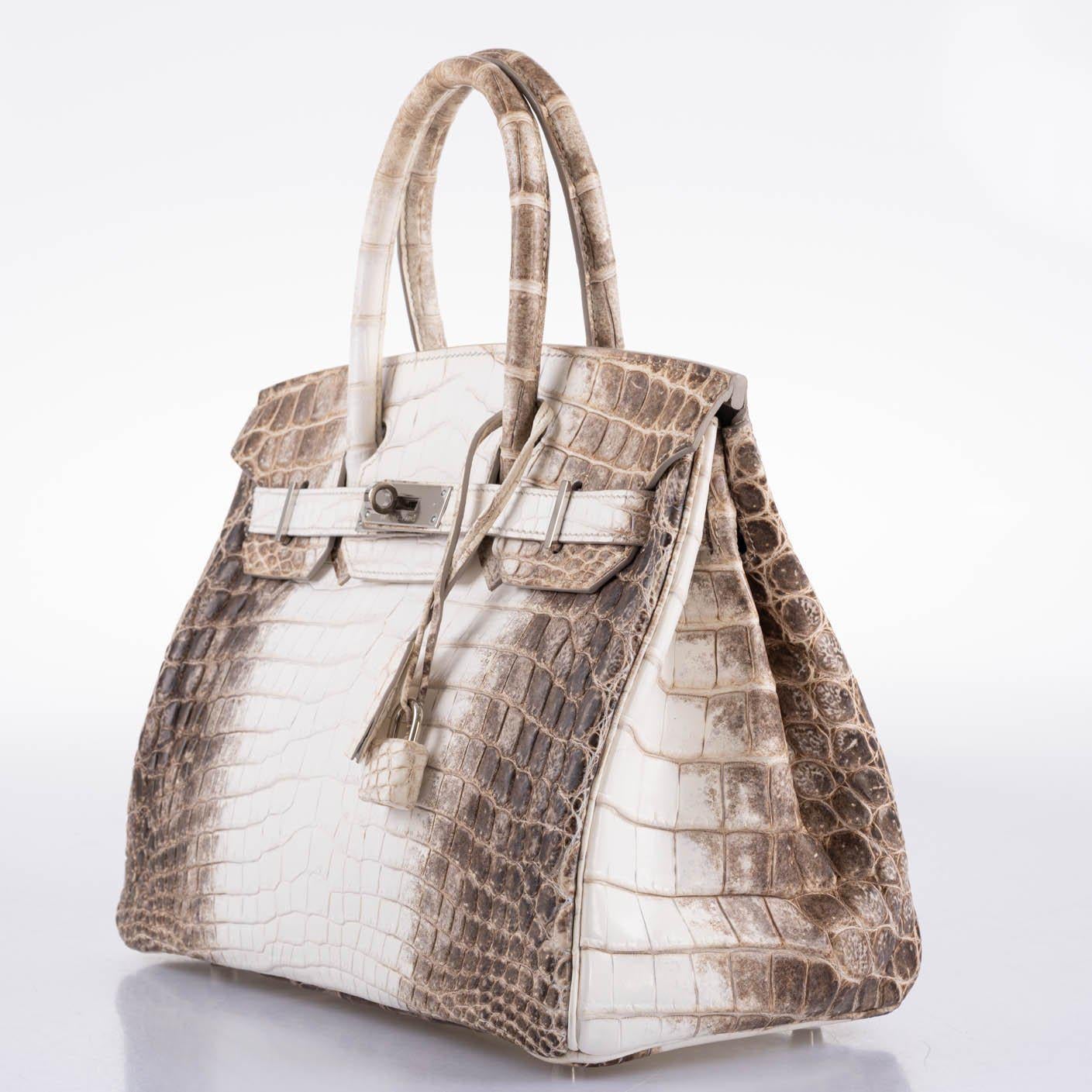 Hermes Birkin 30 Matte Himalayan Niloticus Crocodile Palladium Hardware 2010 N Square