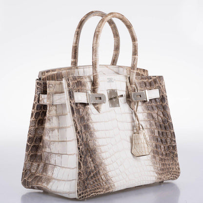 Hermes Birkin 30 Matte Himalayan Niloticus Crocodile Palladium Hardware 2010 N Square