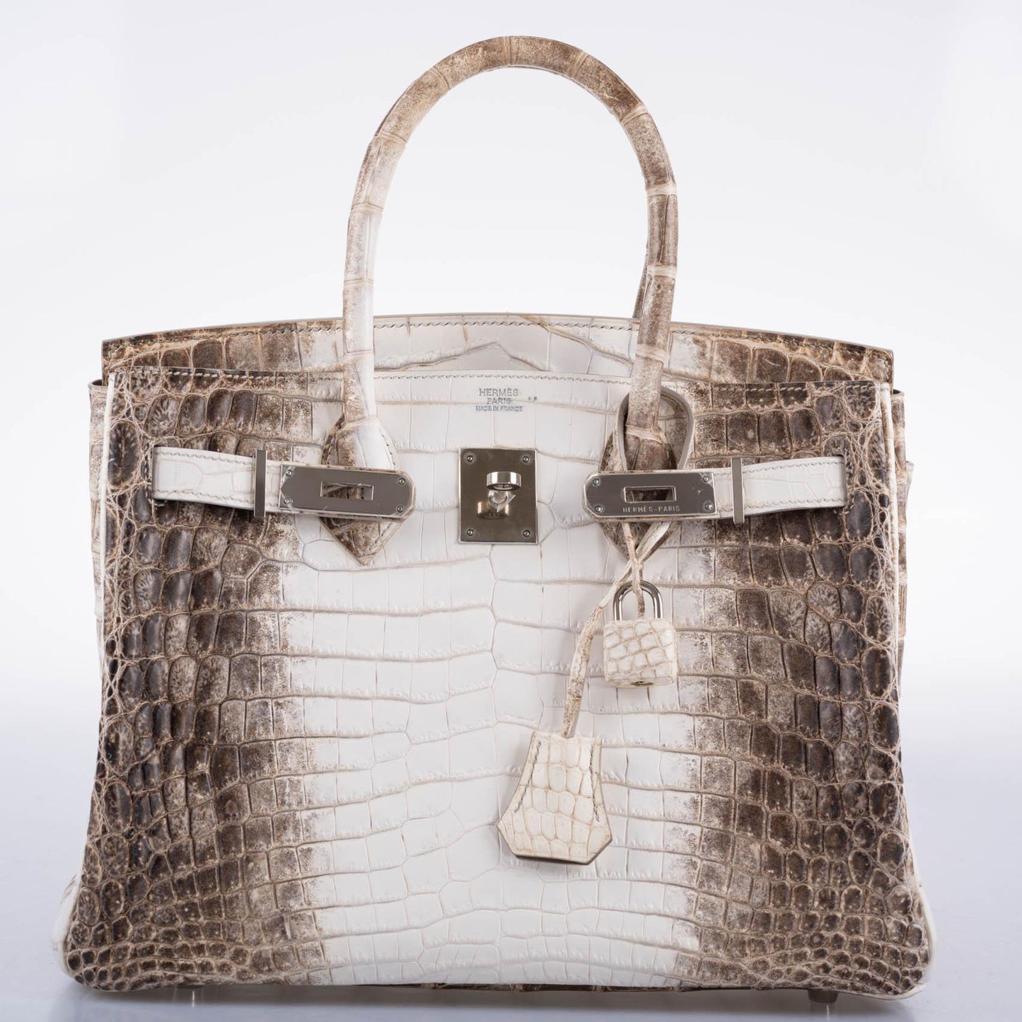 Hermes Birkin 30 Matte Himalayan Niloticus Crocodile Palladium Hardware 2010 N Square