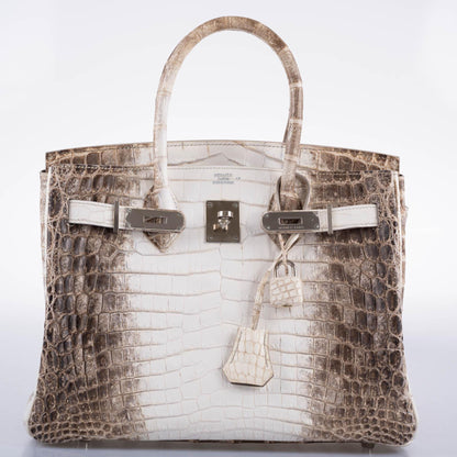Hermes Birkin 30 Matte Himalayan Niloticus Crocodile Palladium Hardware 2010 N Square