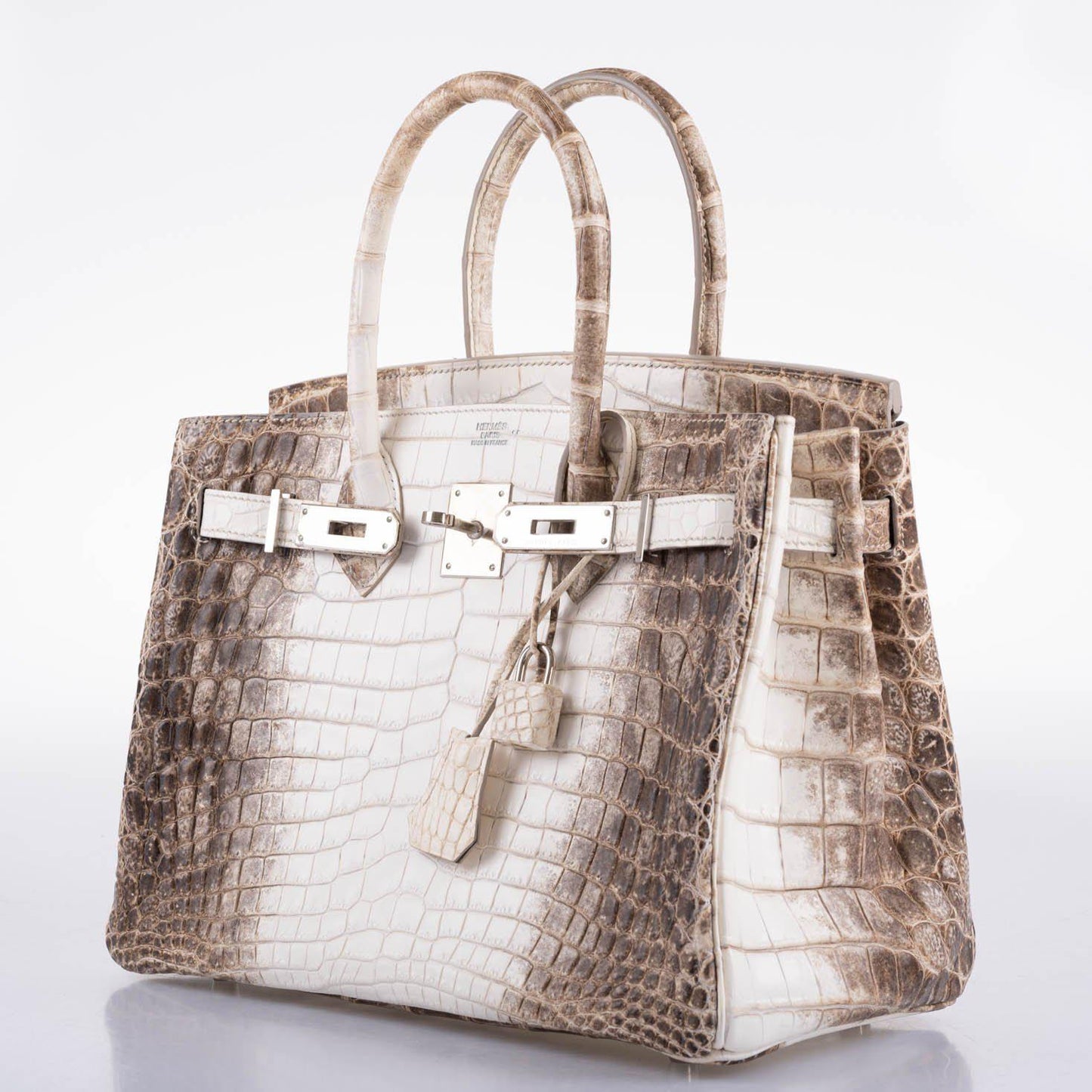 Hermes Birkin 30 Matte Himalayan Niloticus Crocodile Palladium Hardware 2010 N Square