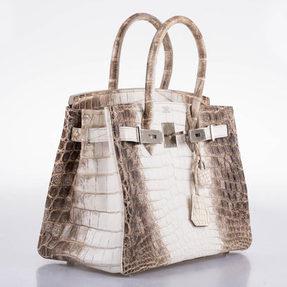 Hermes Birkin 30 Matte Himalayan Niloticus Crocodile Palladium Hardware 2010 N Square
