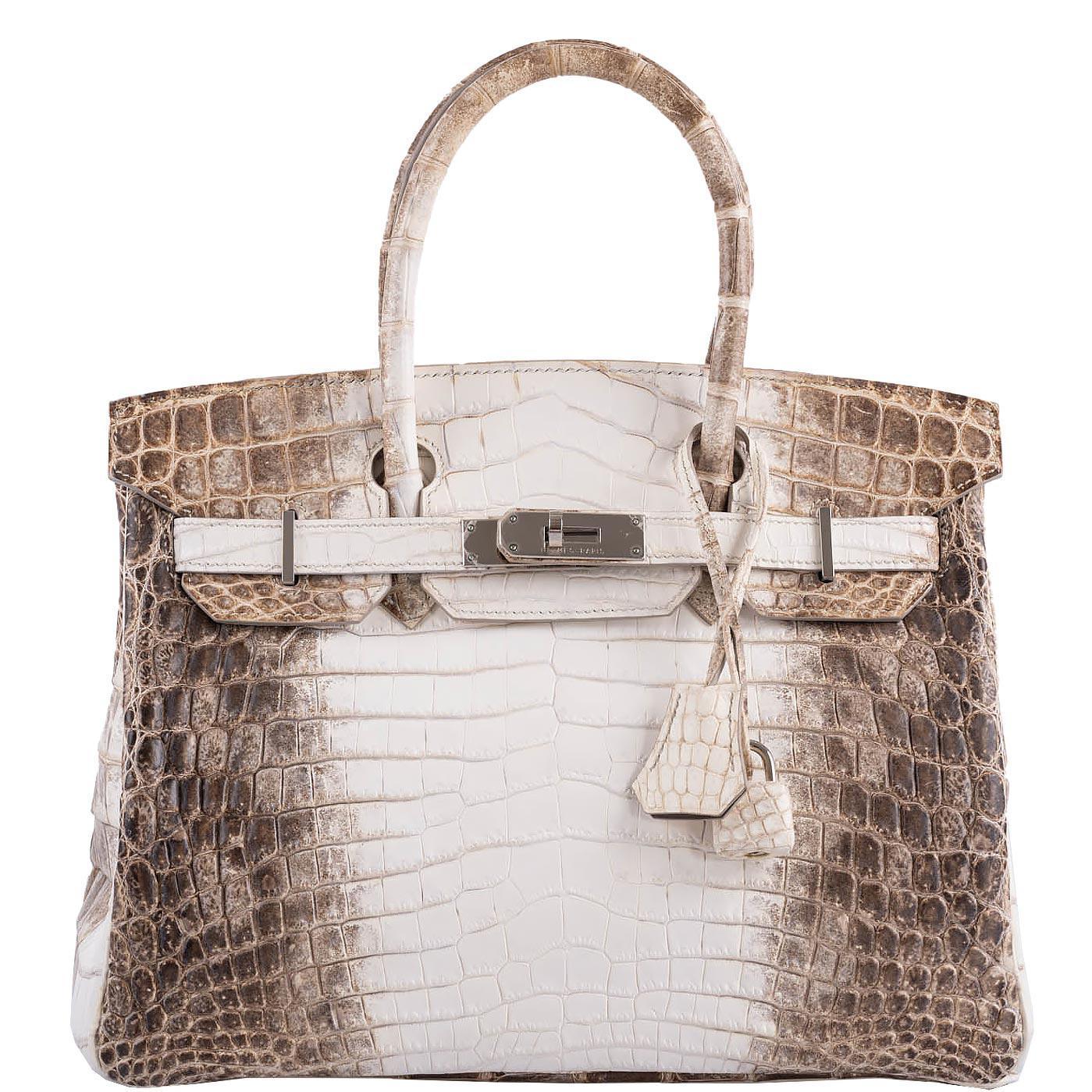 Hermes Birkin 30 Matte Himalayan Niloticus Crocodile Palladium Hardware 2010 N Square