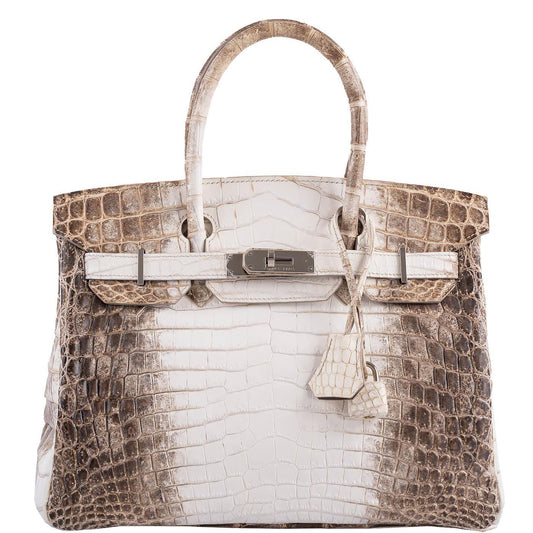 Hermes Birkin 30 Matte Himalayan Niloticus Crocodile Palladium Hardware 2010 N Square