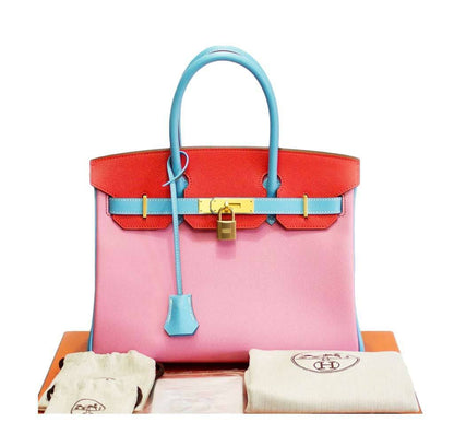 Hermes Birkin 30 HSS Special Order Pink Celeste & Rose Jaipur Epsom Leather Gold Hardware