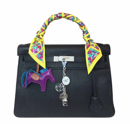 Hermes Kelly 32 Black Togo Leather Palladium Hardware
