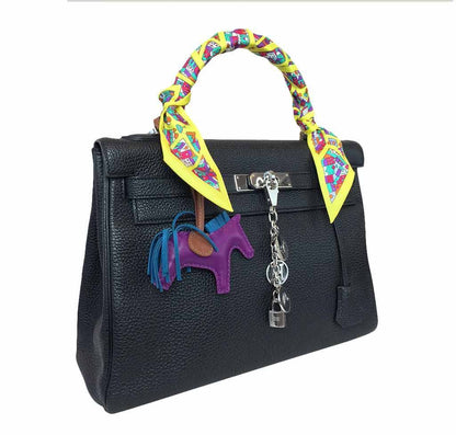 Hermes Kelly 32 Black Togo Leather Palladium Hardware