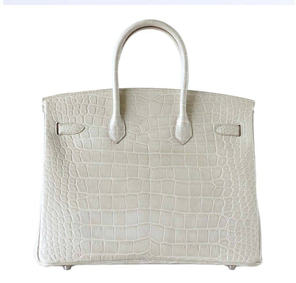 Hermès Birkin 35 Alligator Beton Bag PHW