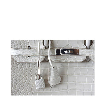 Hermès Birkin 35 Alligator Beton Bag PHW