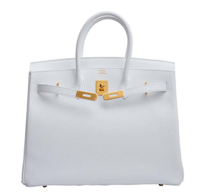 Hermès Birkin 35 Blanc Epsom Bag GHW