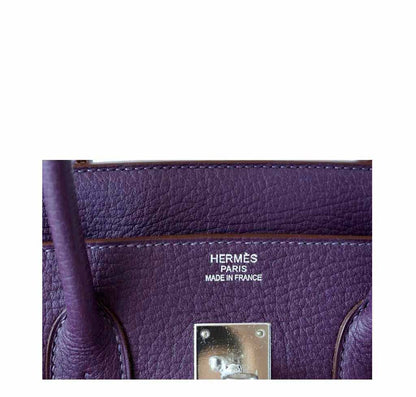Hermès Birkin 35 Cassis Purple Fjord Bag