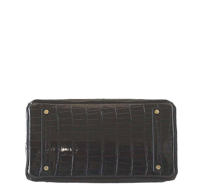 Hermès Birkin 35 Crocodile Bag Black GHW