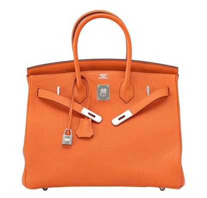 Hermès Birkin 35 Bag H Orange Togo Leather