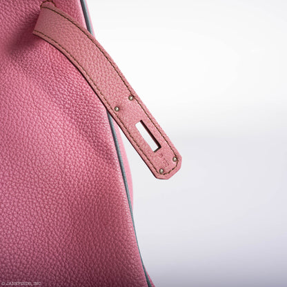 Hermes Birkin 35 HSS Bubblegum Pink & Celeste Togo Leather Palladium Hardware