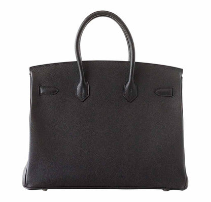 Hermes Birkin 35 Jet Black Epsom Leather Palladium Hardware