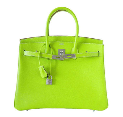Hermes Birkin 35 Kiwi Epsom Leather Palladium Hardware