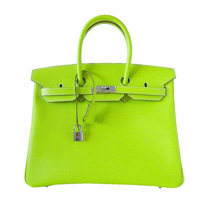 Hermes Birkin 35 Kiwi Epsom Leather Palladium Hardware