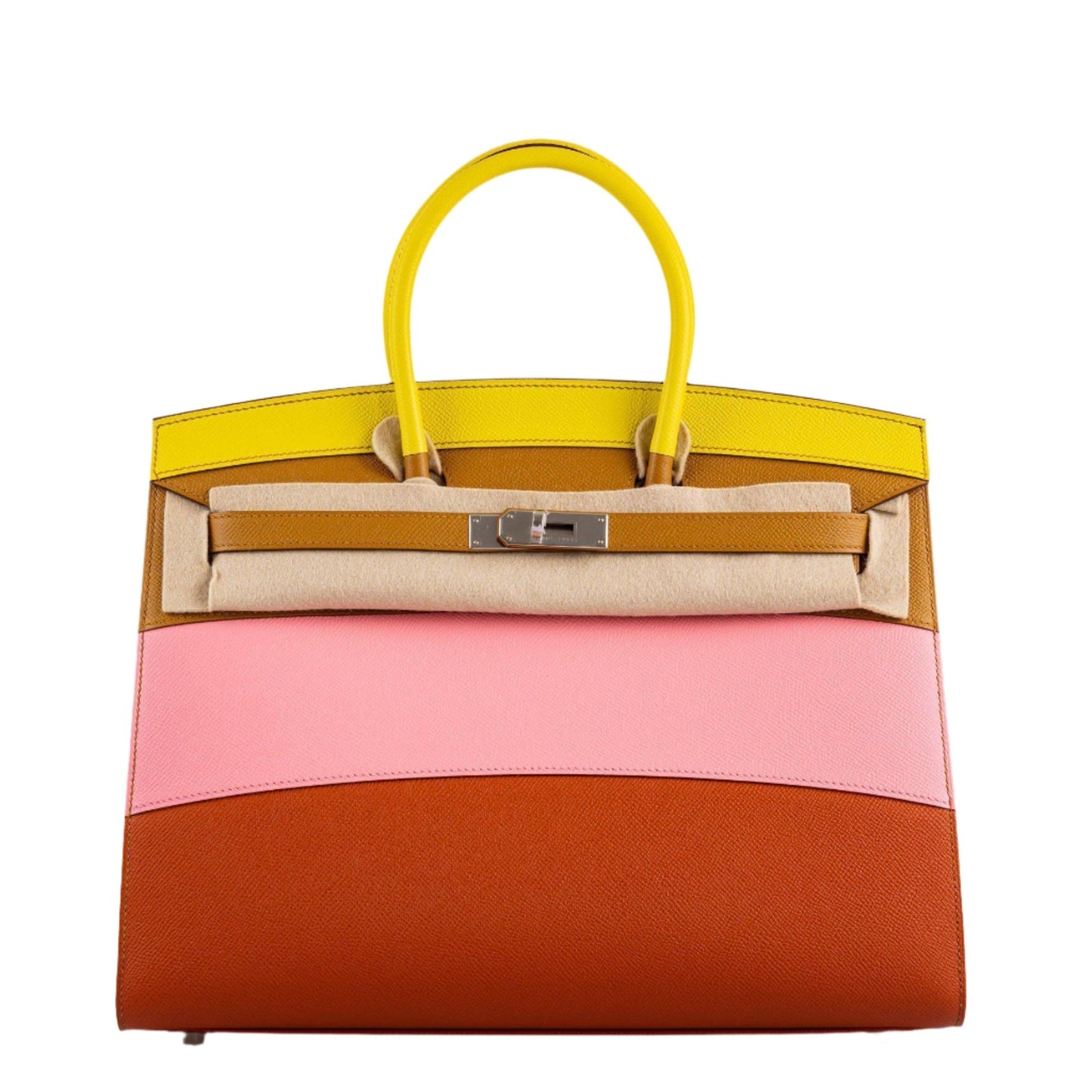 Hermes Birkin 35 Sellier "Sunrise" Rainbow Epsom Palladium Hardware - 2020, Y