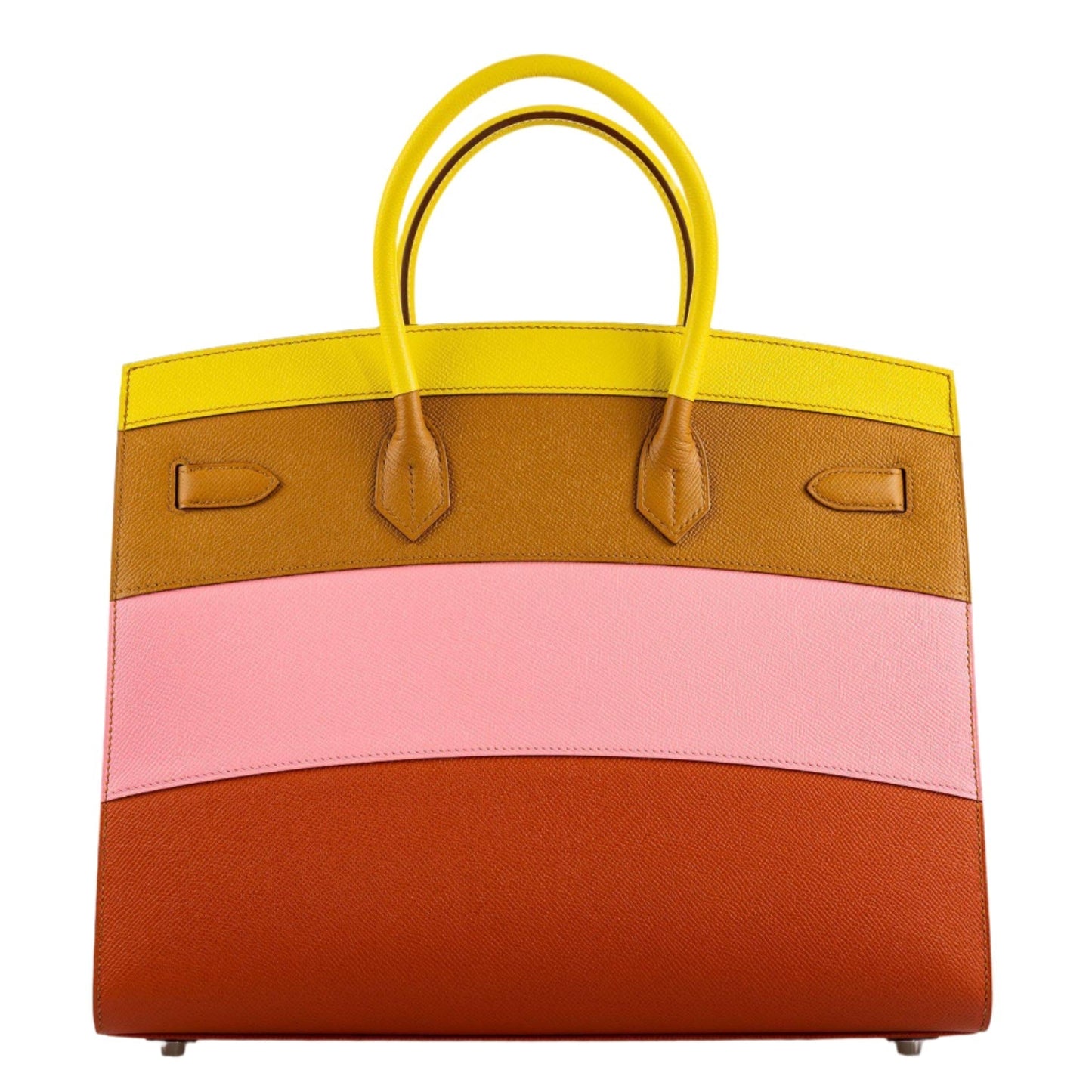 Hermes Birkin 35 Sellier "Sunrise" Rainbow Epsom Palladium Hardware - 2020, Y