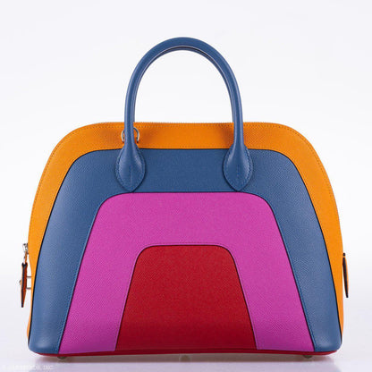 Hermes Bolide 1923 30 Rainbow Bag Sunset Epsom Palladium Hardware 2020 Y