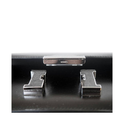 Hermes Constance Mini 18 Black Box Leather Lizard Palladium Hardware