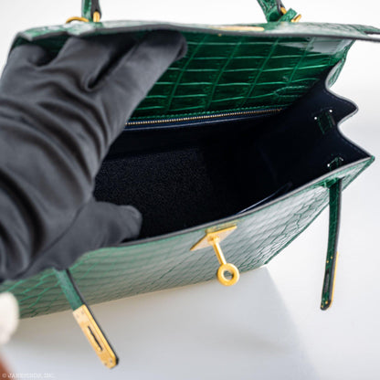 Hermes Kelly Pochette Cactus Alligator