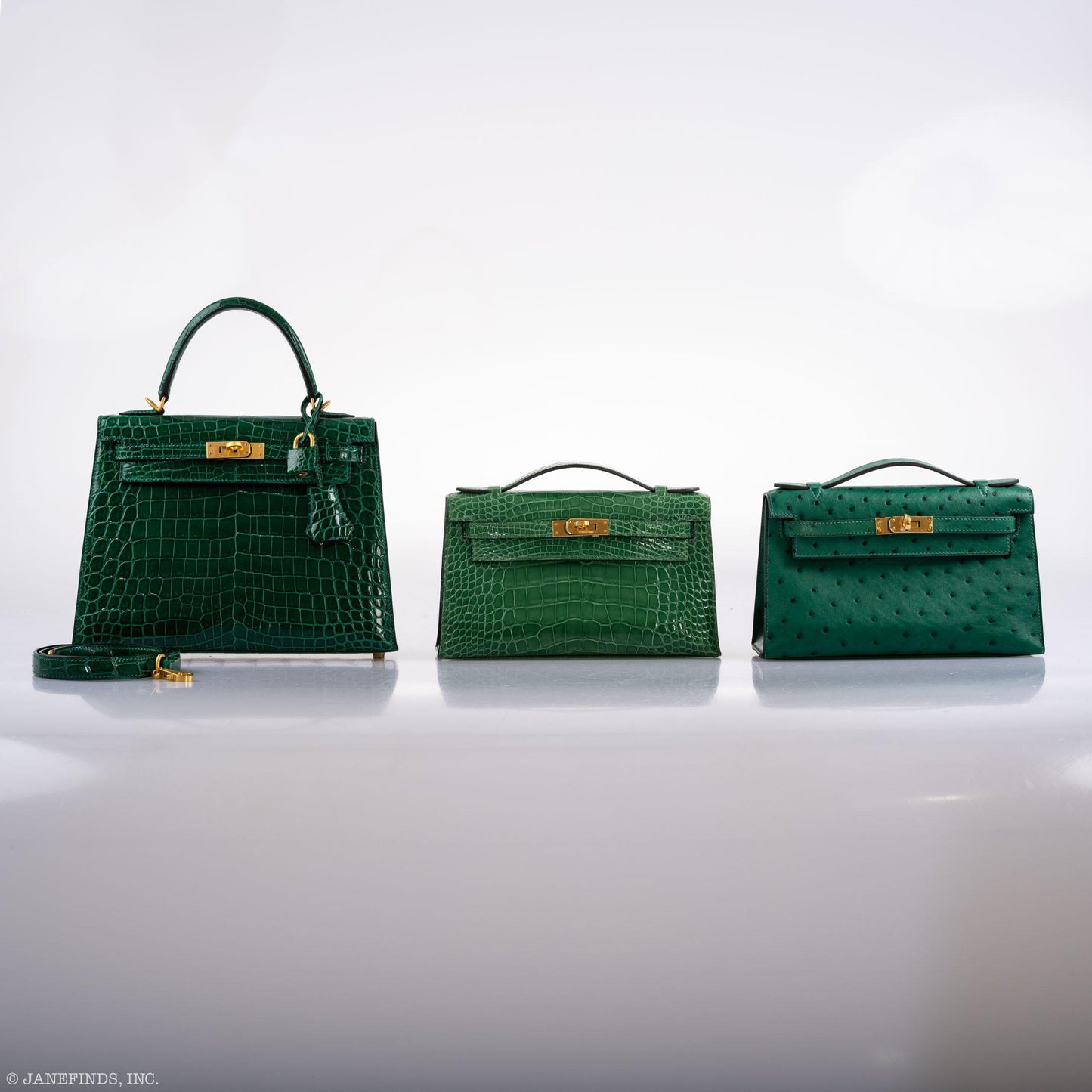 Hermes Kelly Pochette Cactus Alligator