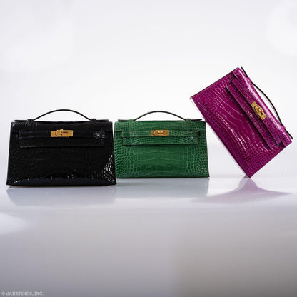 Hermes Kelly Pochette Cactus Alligator