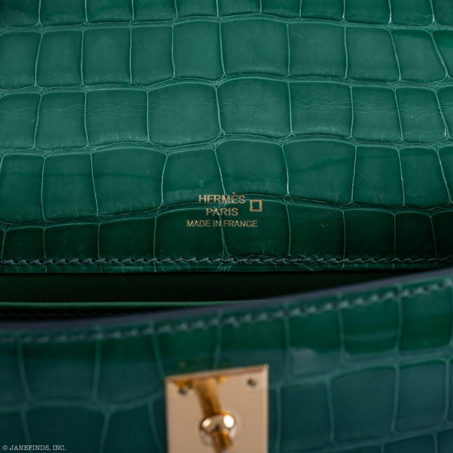 Hermes Kelly Pochette Cactus Alligator