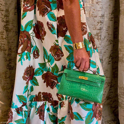 Hermes Kelly Pochette Cactus Alligator