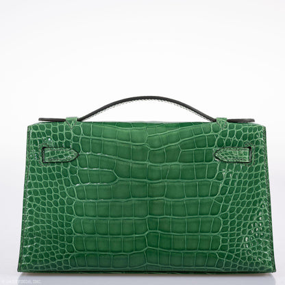 Hermes Kelly Pochette Cactus Alligator
