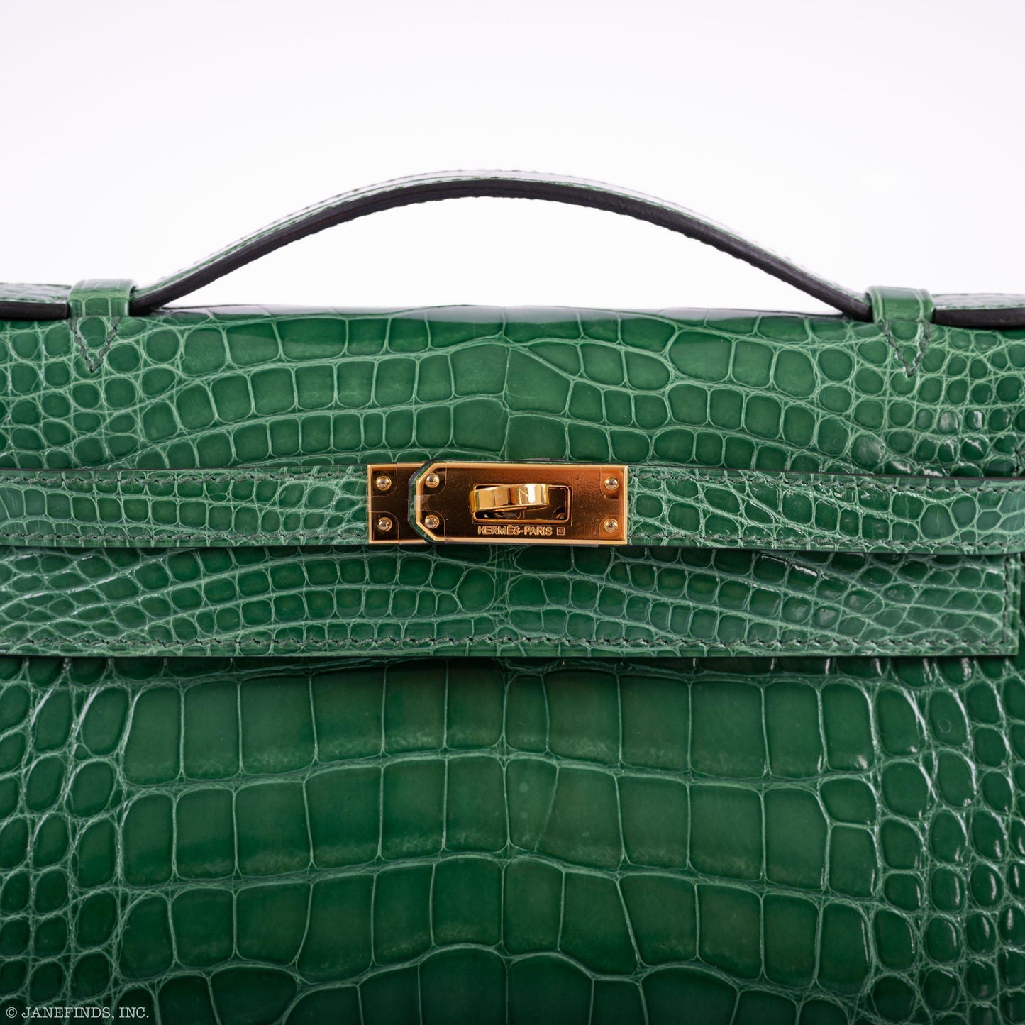 Hermes Kelly Pochette Cactus Alligator