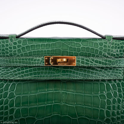 Hermes Kelly Pochette Cactus Alligator