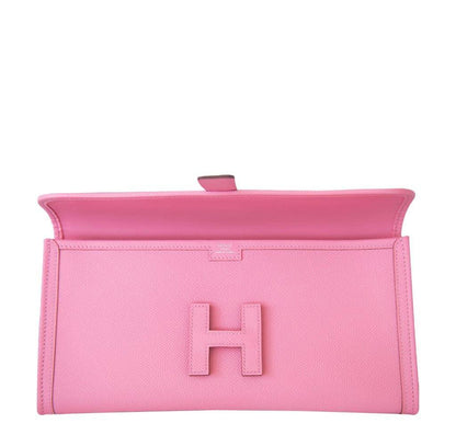 Hermes Jige 29 Rose Confetti Epsom Leather Clutch